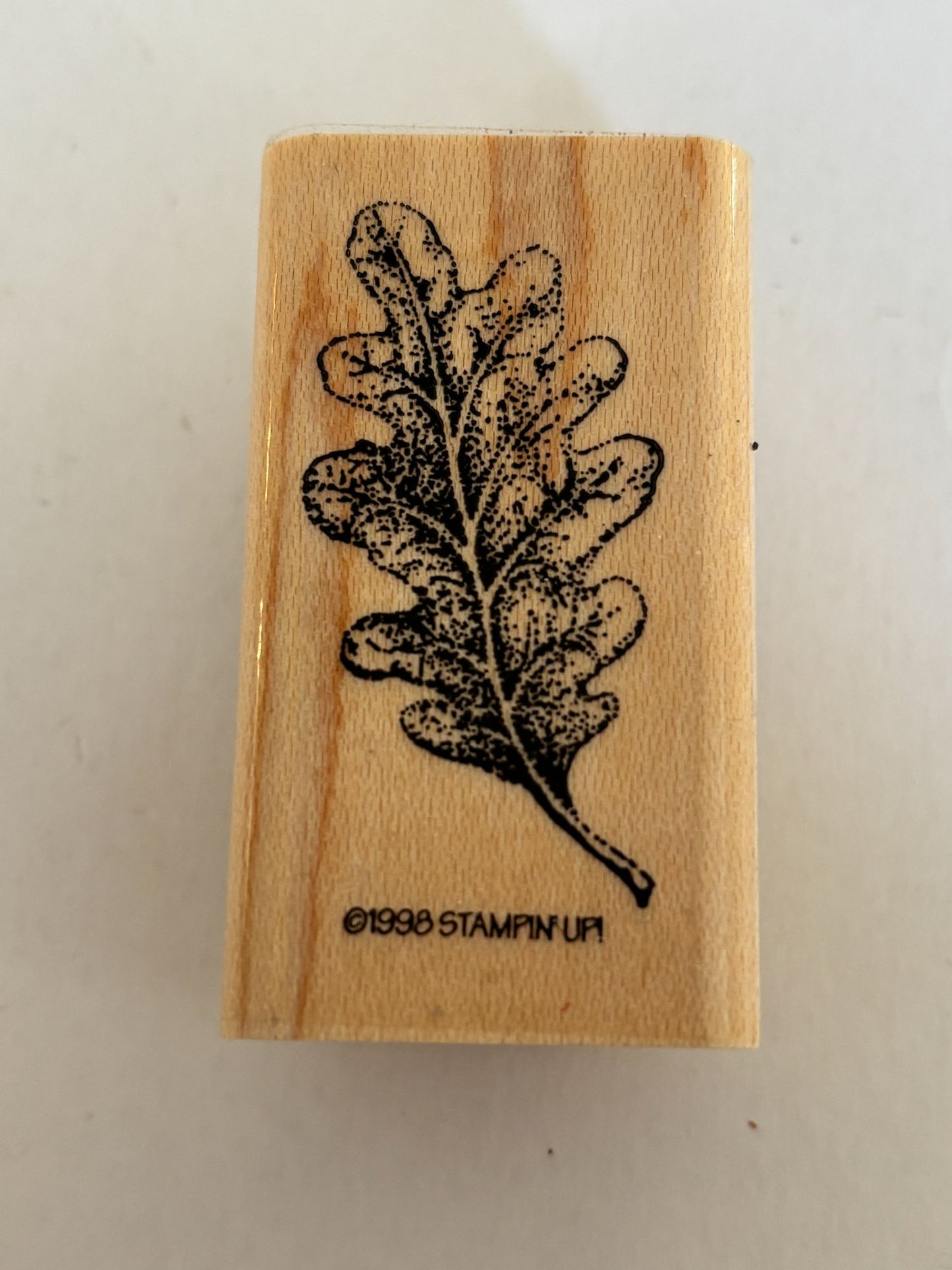 Stampin Up Rubber Stamp Oak Leaf Fall Season Nature Outdoors Craft Card Making
