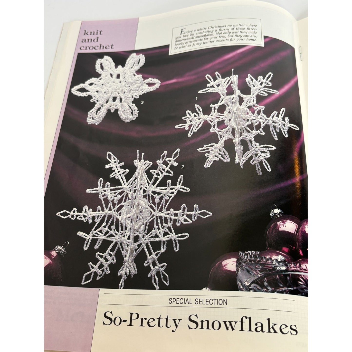 Leisure Arts Magazine Cross Stitch Knitting Patterns Christmas December 1991