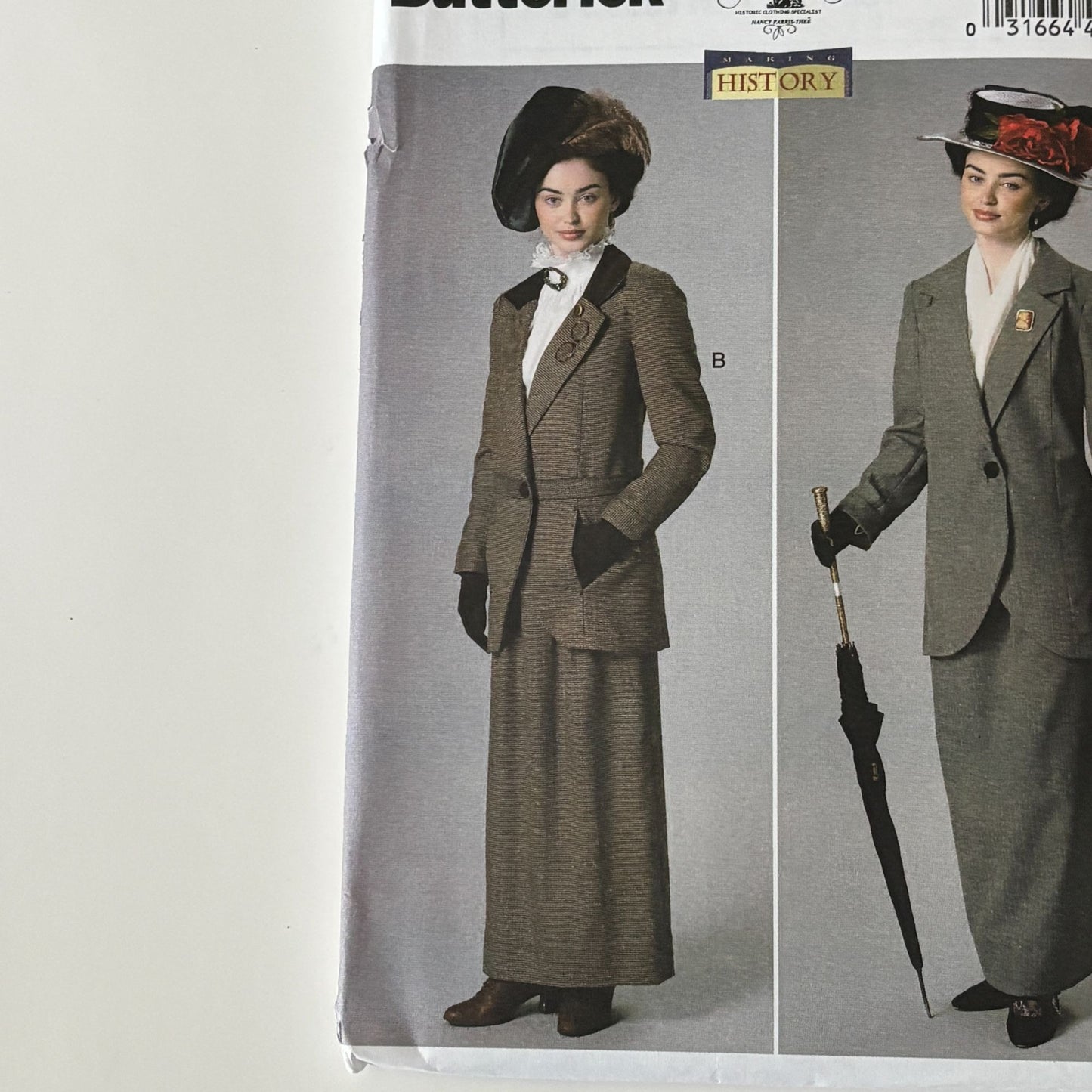 Butterick Sewing Pattern B6337 Edwardian Suit Victorian Jacket Skirt 14-22 Uncut Making History