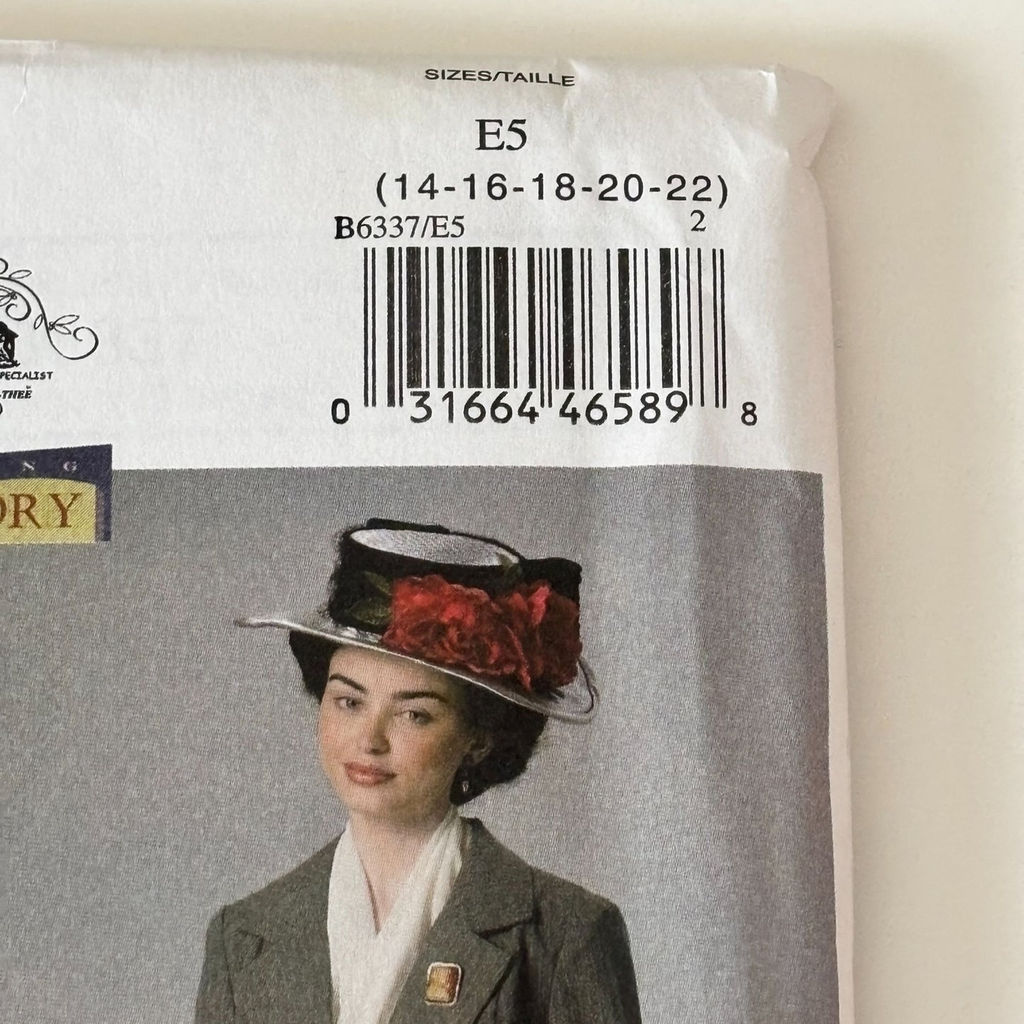 Butterick Sewing Pattern B6337 Edwardian Suit Victorian Jacket Skirt 14-22 Uncut Making History