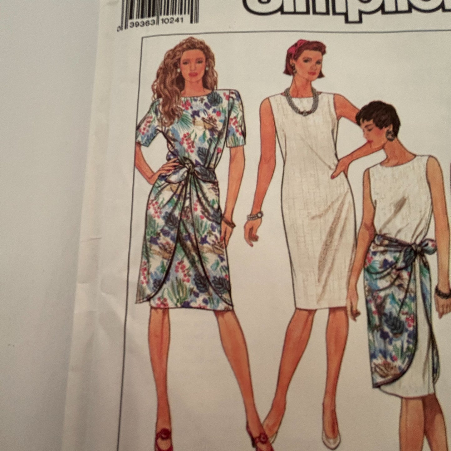 Simplicity Sewing Pattern 9702 Chemise Dress Detachable Sarong Knee Length 16-24