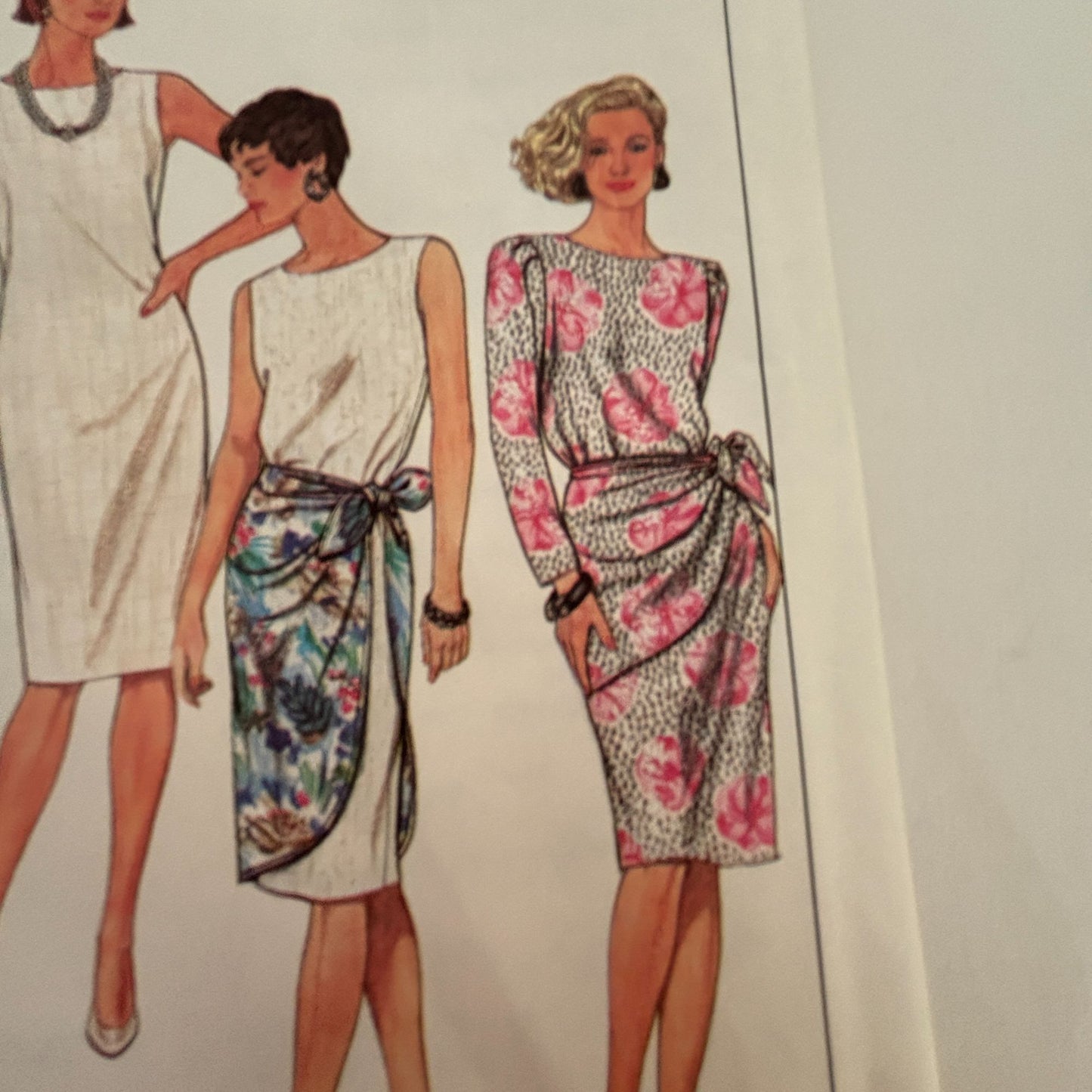 Simplicity Sewing Pattern 9702 Chemise Dress Detachable Sarong Knee Length 16-24