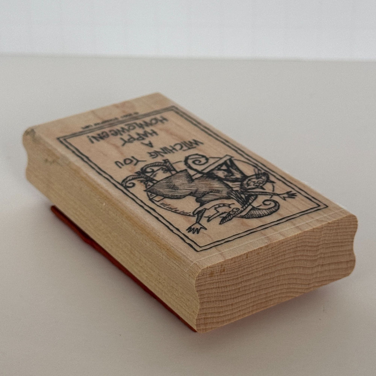 Stampin Up Rubber Stamp Witching You Happy Howloween Witch Pun Halloween Cat Moon Cardmaking