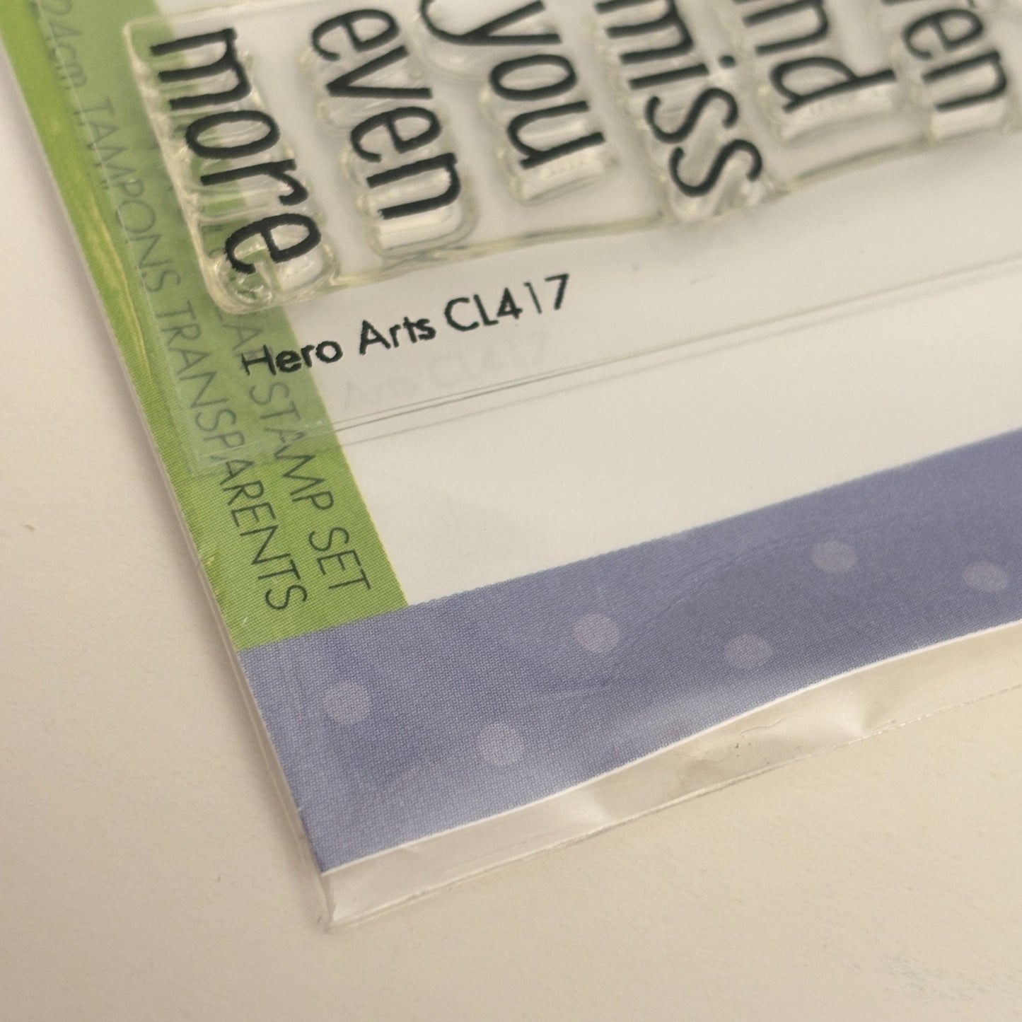 Hero Arts Poly Clear Stamp Set Huge Hugs 4x6 Thinking of You Cardmaking Words