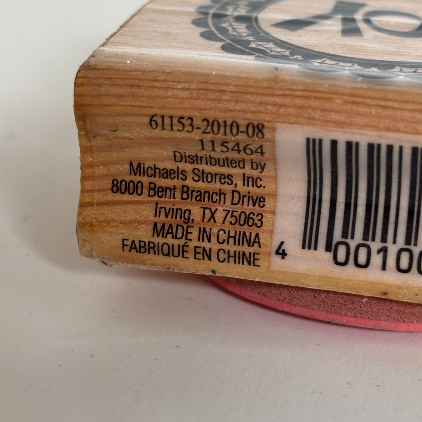 CraftSmart Rubber Stamp Joy Circle Round Holly Christmas Card Making Holidays