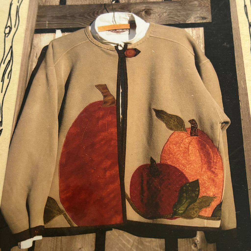 Pumpkin Season Pattern Sweatshirt Upcycle Applique Fall Hedgehog Quilts Clothing