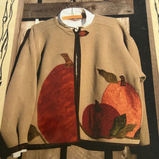 Pumpkin Season Pattern Sweatshirt Upcycle Applique Fall Hedgehog Quilts Clothing