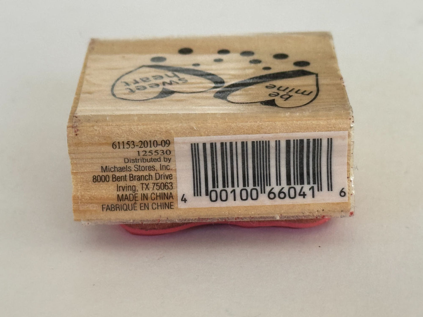 CraftSmart Rubber Stamp Be Mine Sweetheart Candy Hearts Valentines Day Crafts