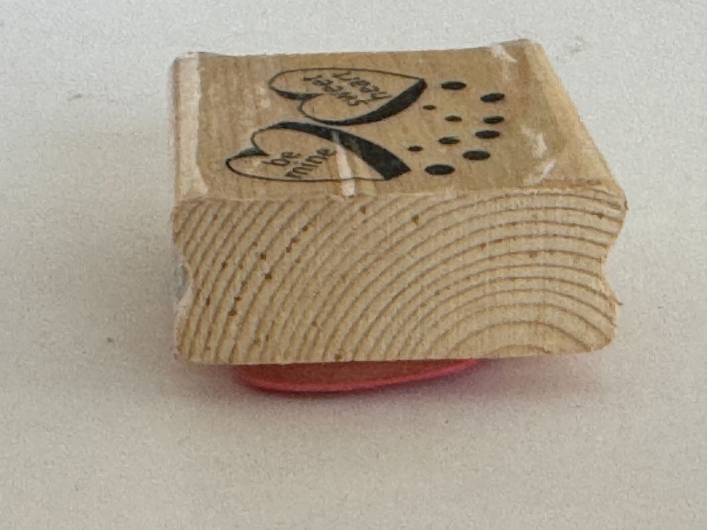 CraftSmart Rubber Stamp Be Mine Sweetheart Candy Hearts Valentines Day Crafts
