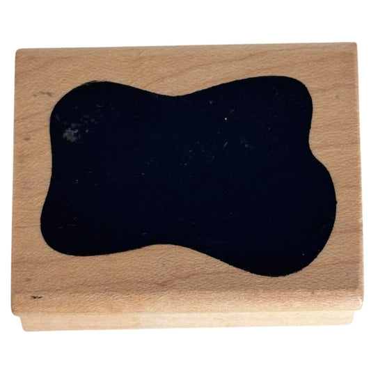 A Stamp In The Hand Wood Rubber Stamp Abstract Design Puddle Blob