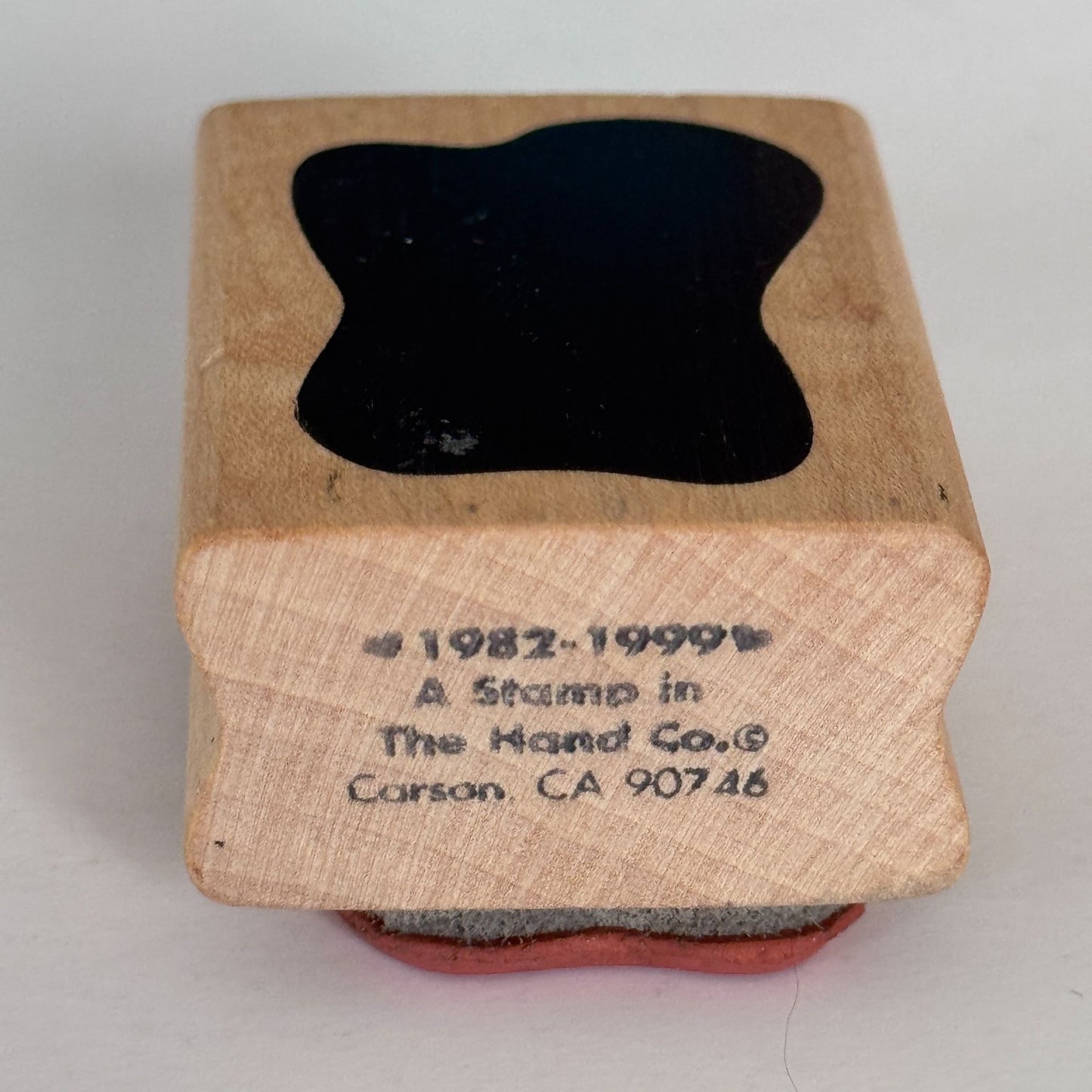 A Stamp In The Hand Wood Rubber Stamp Abstract Design Puddle Blob