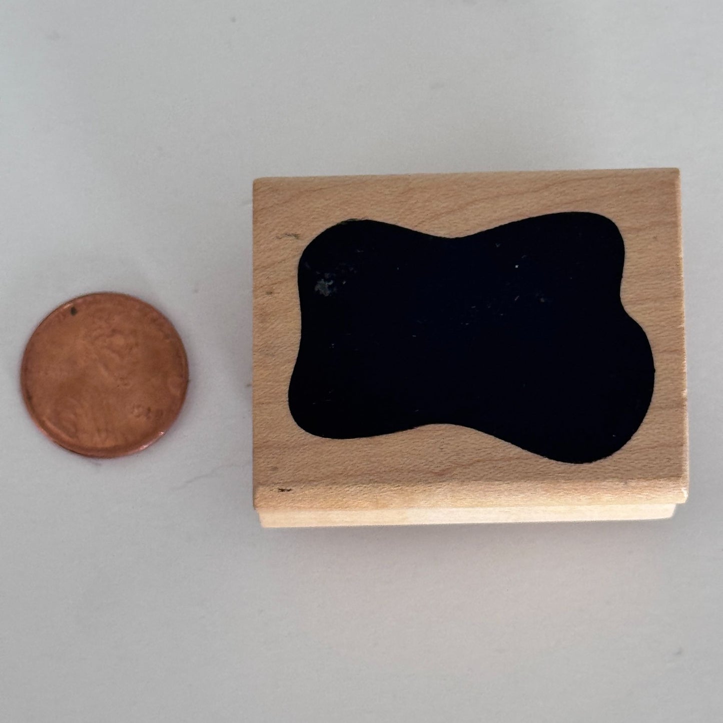 A Stamp In The Hand Wood Rubber Stamp Abstract Design Puddle Blob