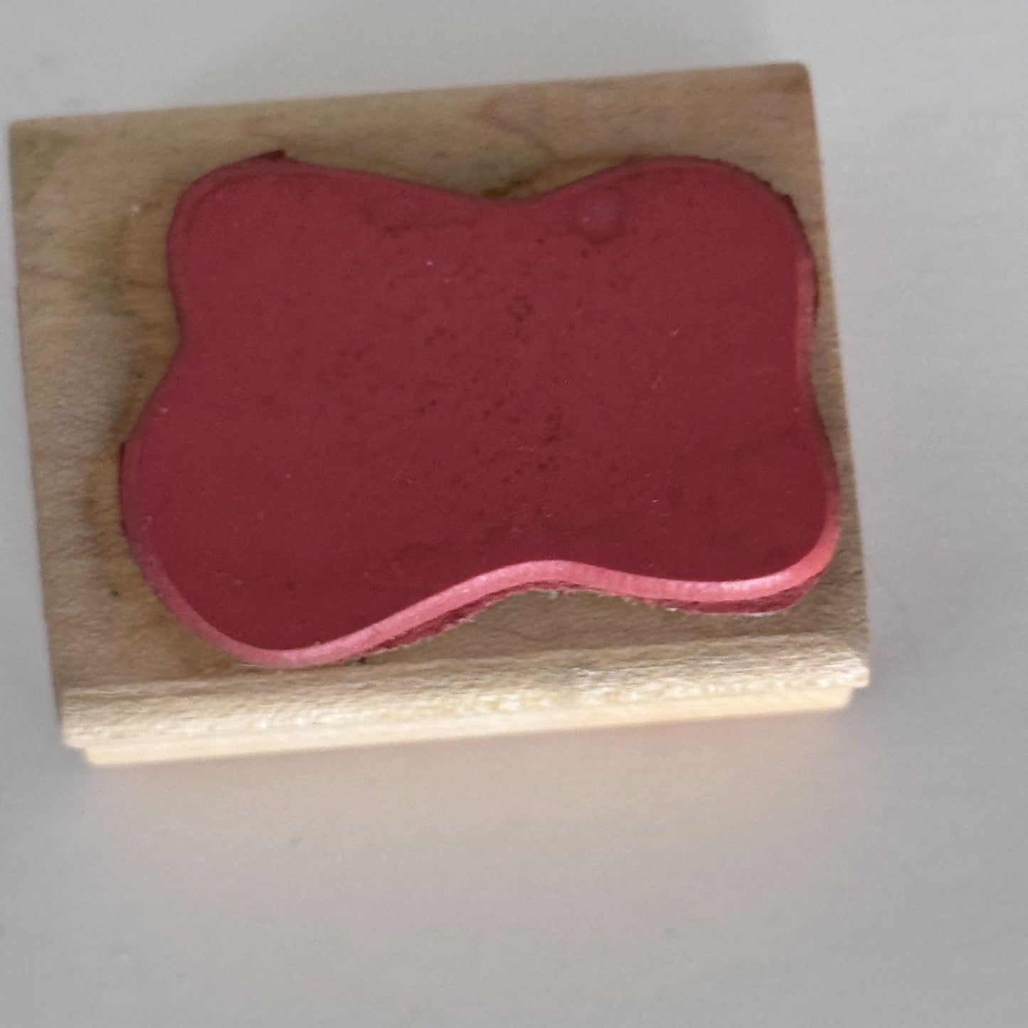 A Stamp In The Hand Wood Rubber Stamp Abstract Design Puddle Blob