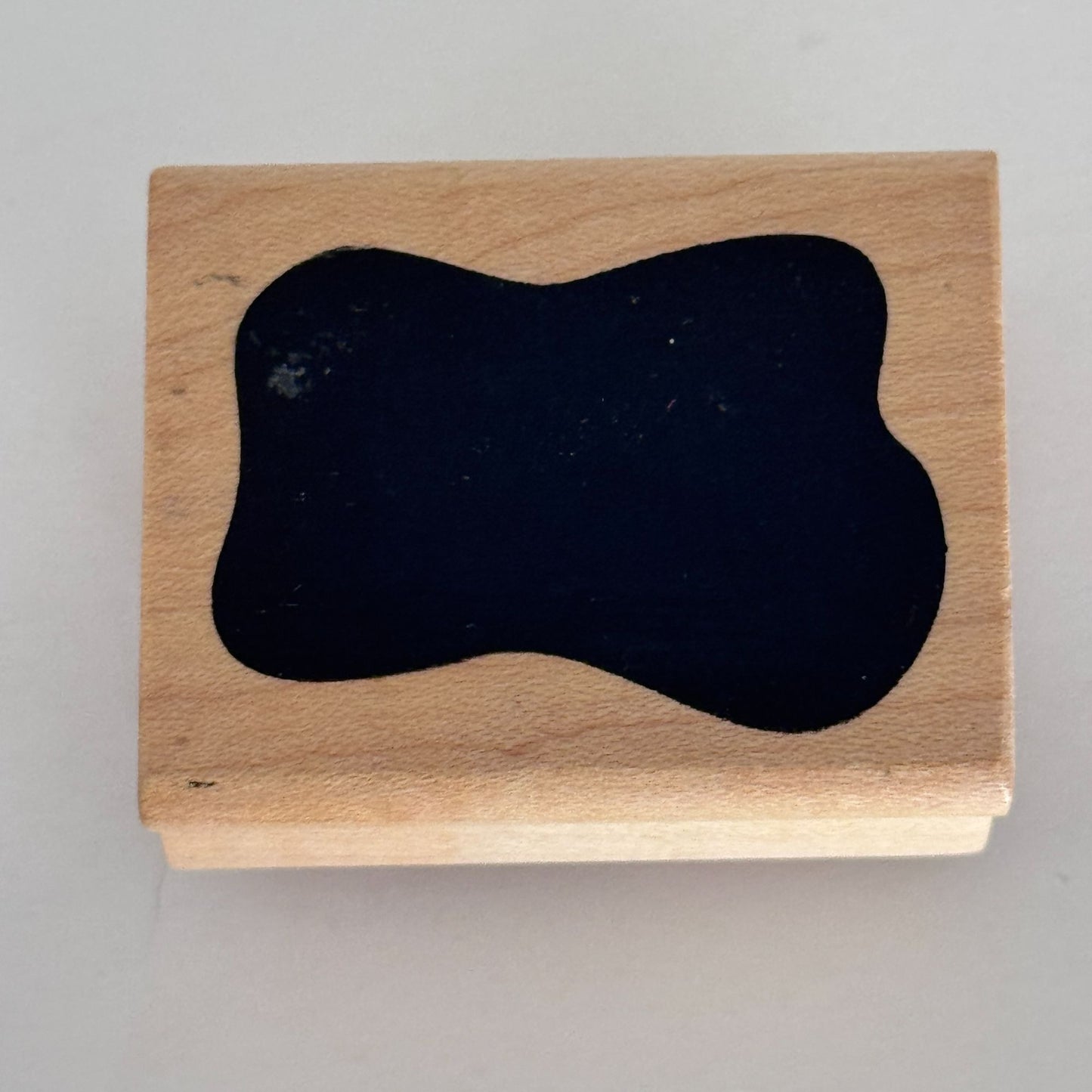 A Stamp In The Hand Wood Rubber Stamp Abstract Design Puddle Blob