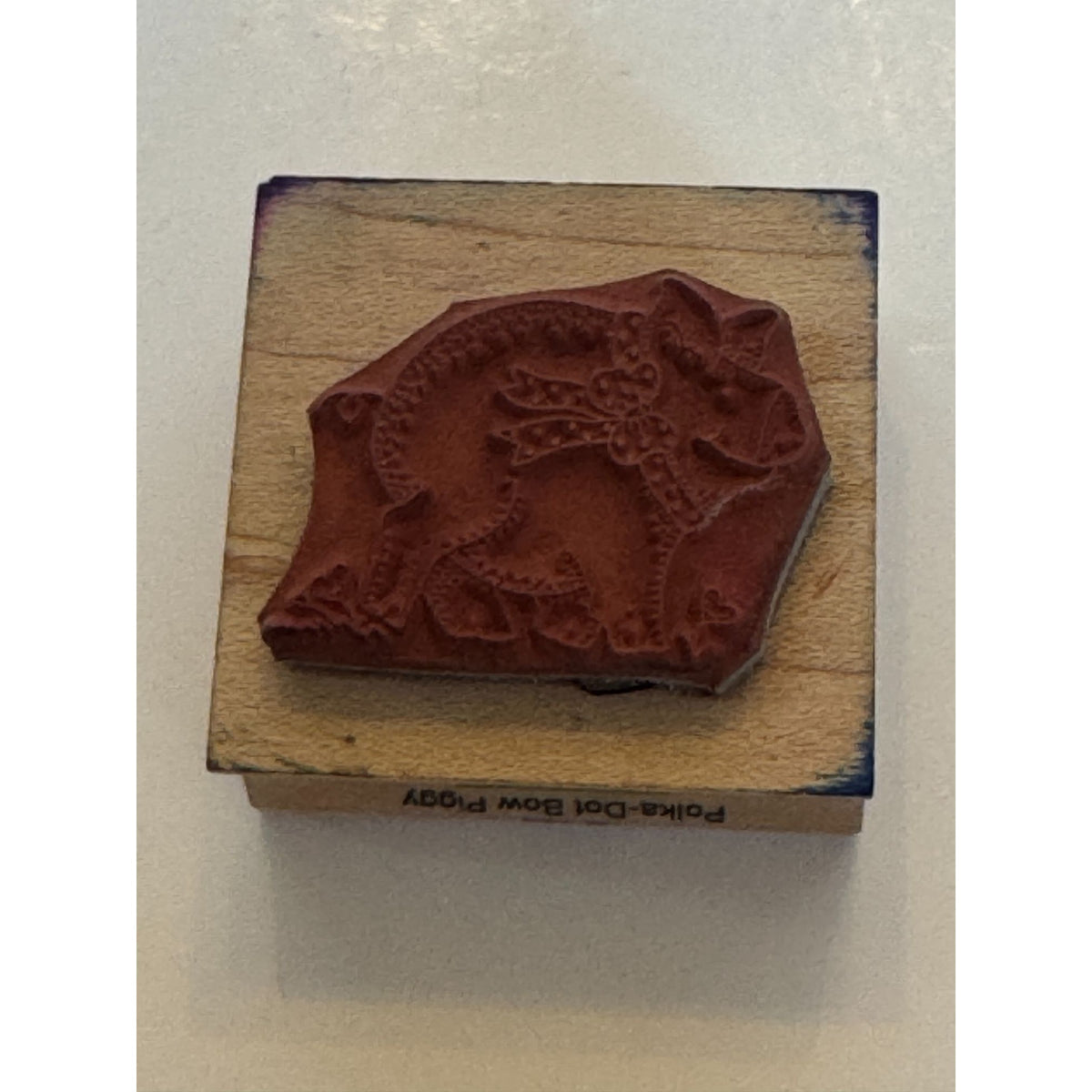 Hero Arts Rubber Stamp Polka Dot Bow Piggy Pig Farm Animal Heart Flowers Funny