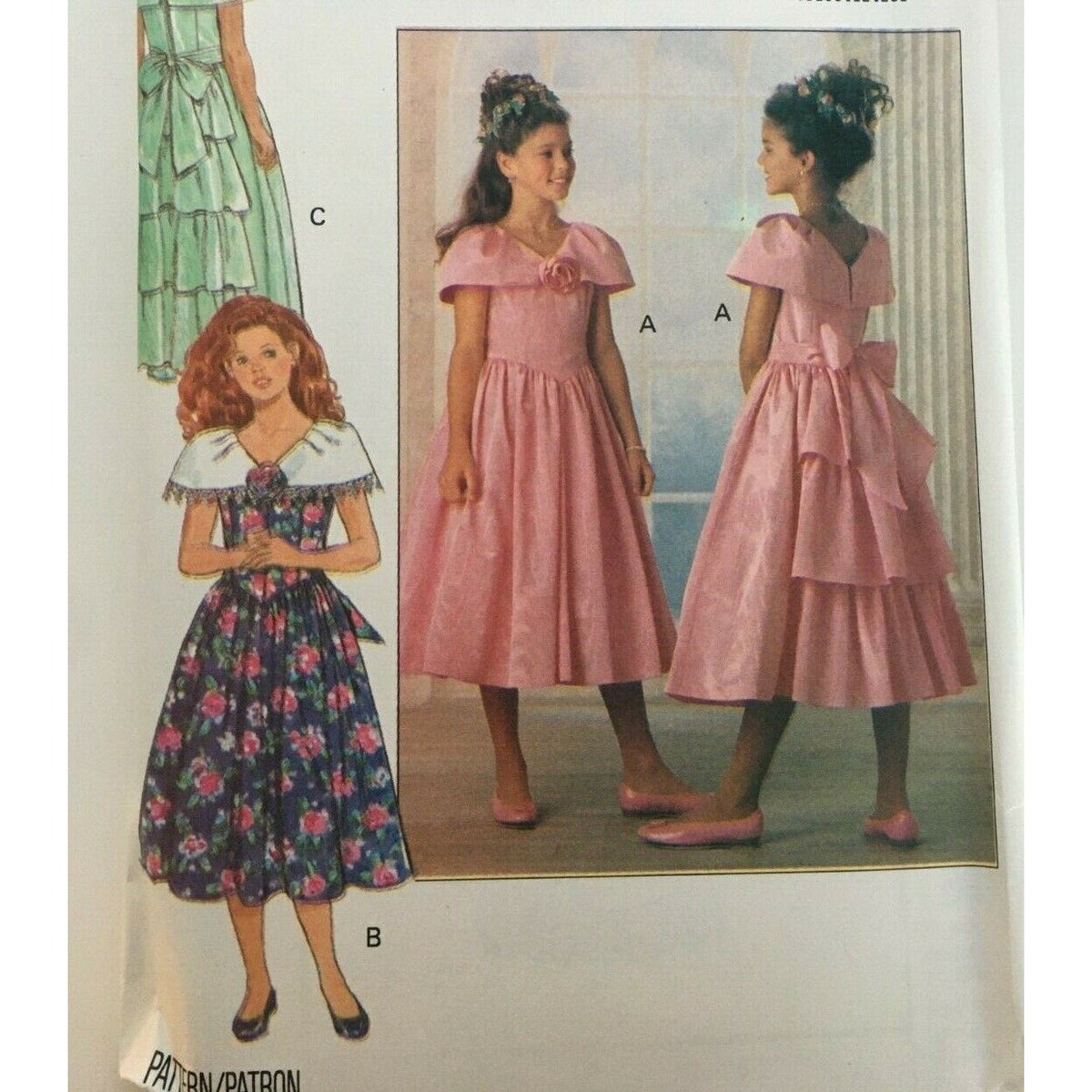 Butterick Sewing Pattern 5930 Girls Dress Easter Spring Party Ruffles 7 8 10 UC