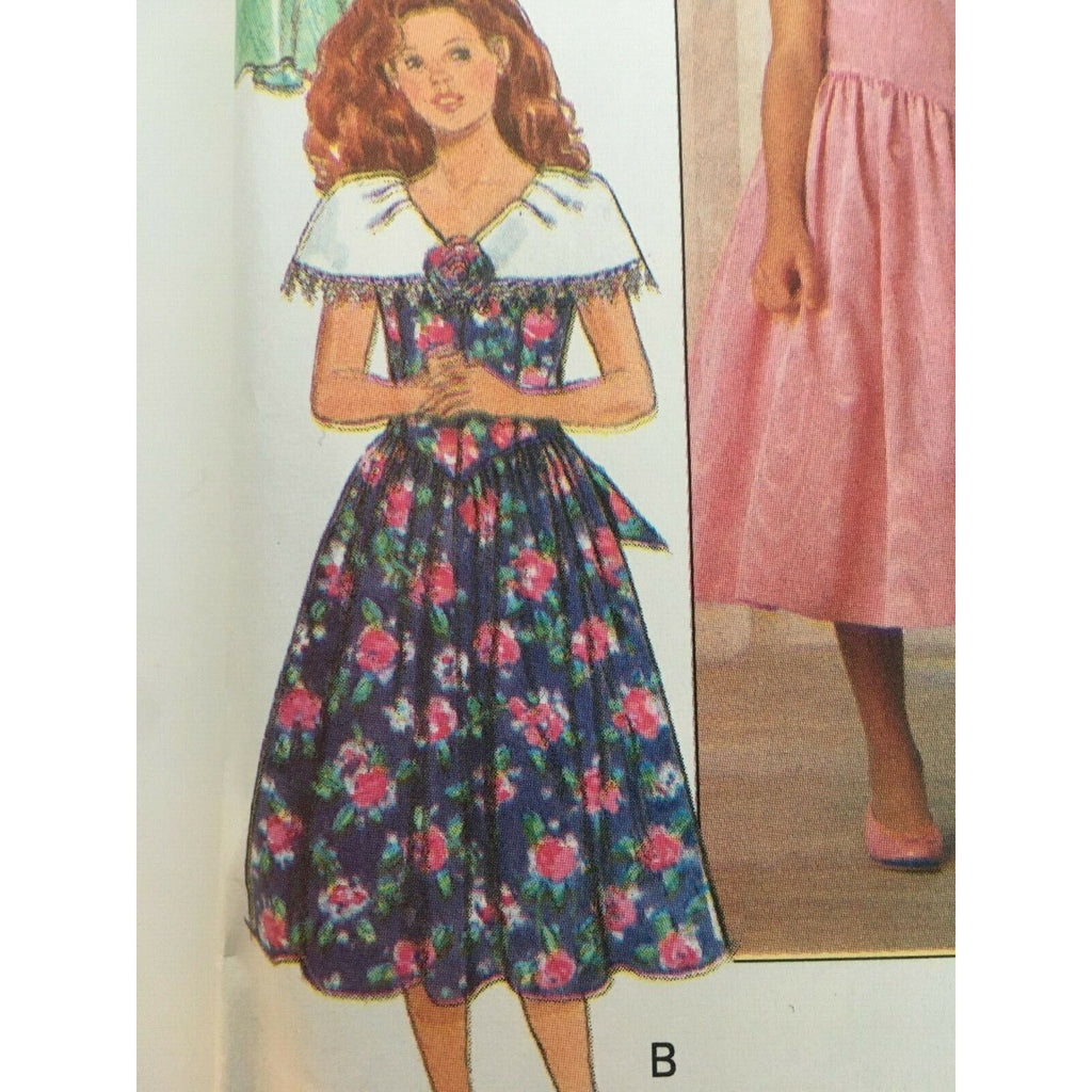 Butterick Sewing Pattern 5930 Girls Dress Easter Spring Party Ruffles 7 8 10 UC