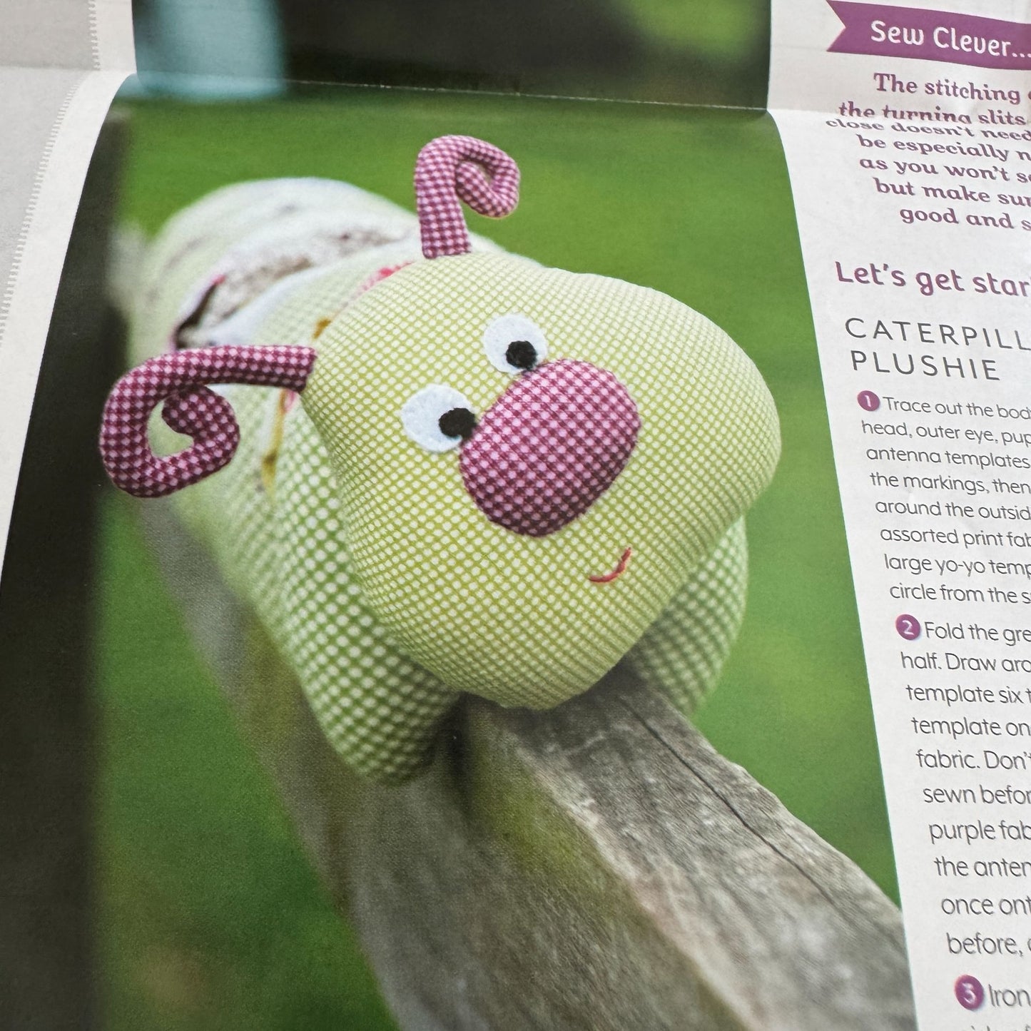 Make and Sew Toys Sewing Patterns Super Cute Caterpillar Plush Stuffed Animals