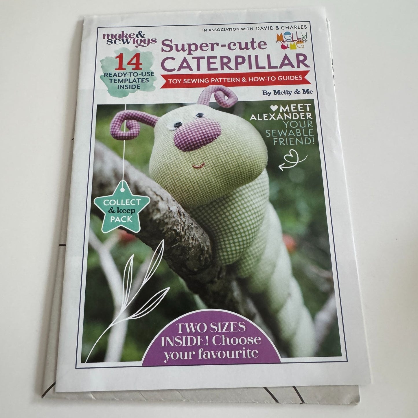 Make and Sew Toys Sewing Patterns Super Cute Caterpillar Plush Stuffed Animals