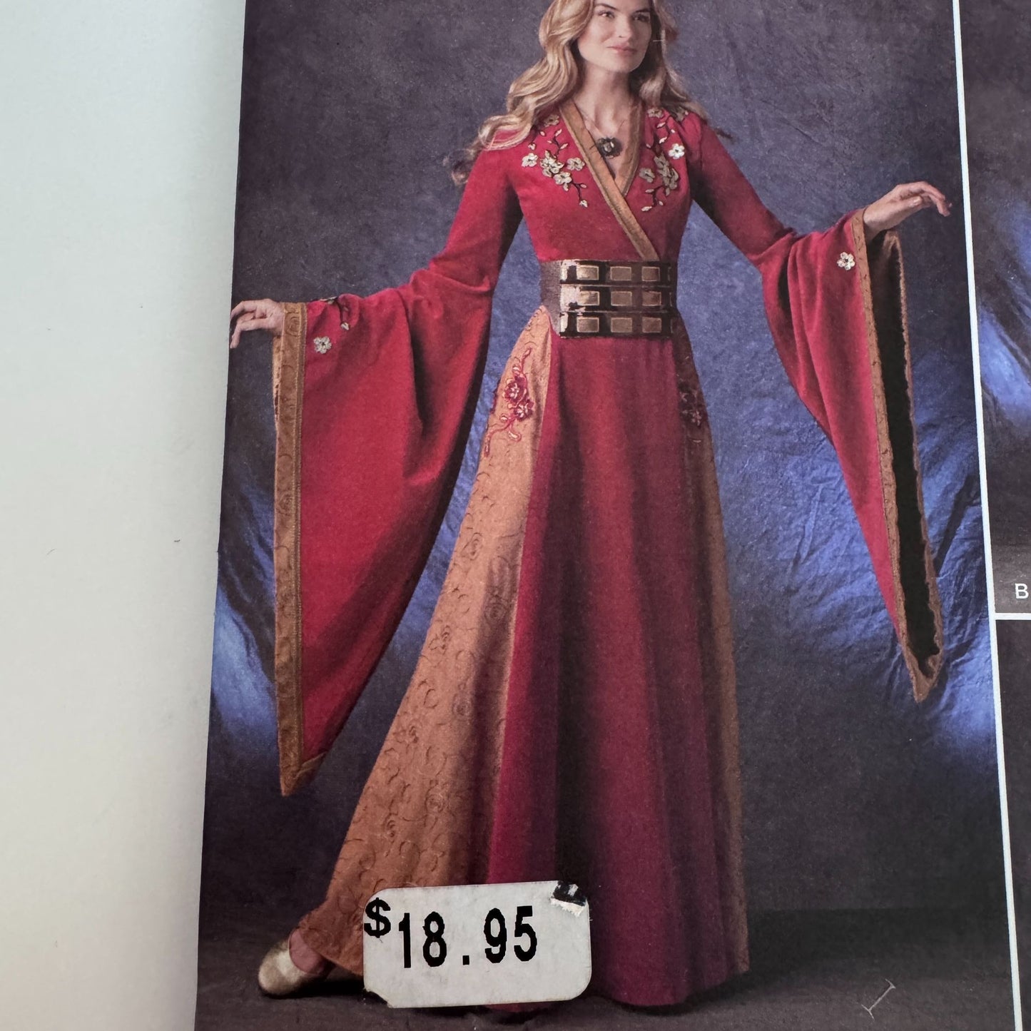 Simplicity Sewing Pattern 1487 Medieval Costume Dress Wide Sleeves Fantasy 14-22 Renaissance Cosplay Uncut