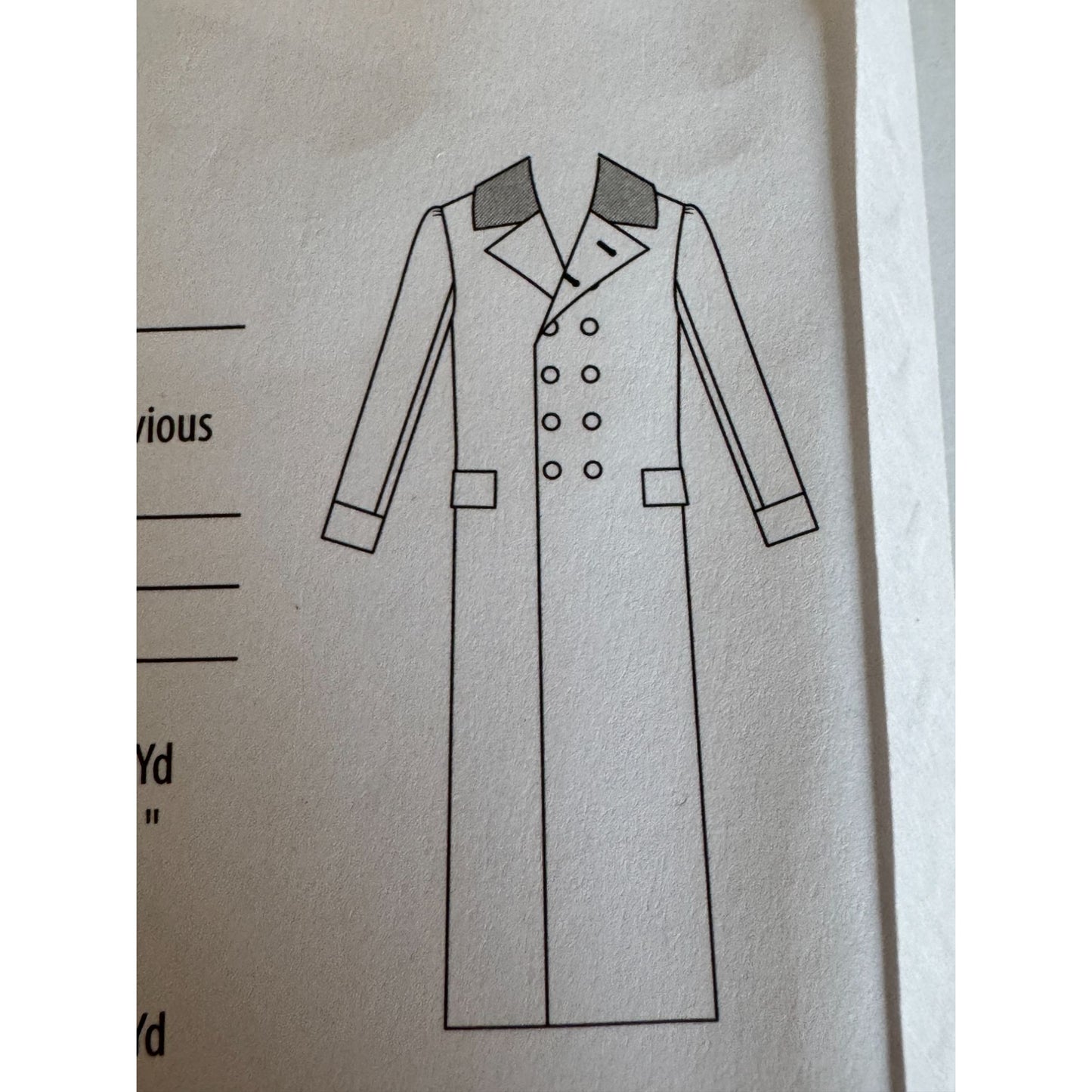 McCalls Sewing Pattern M8137 Mens Victorian Inspired Long Coat 46-52 Steampunk