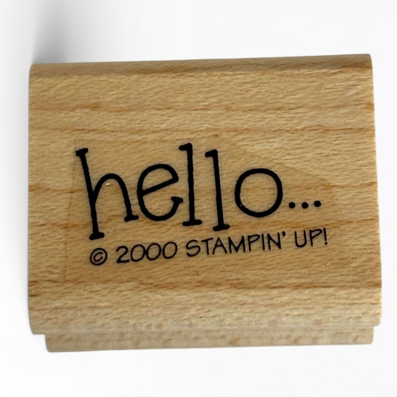 Stampin Up Rubber Stamp Hello Card Making Word Sentiment Friendship Greeting