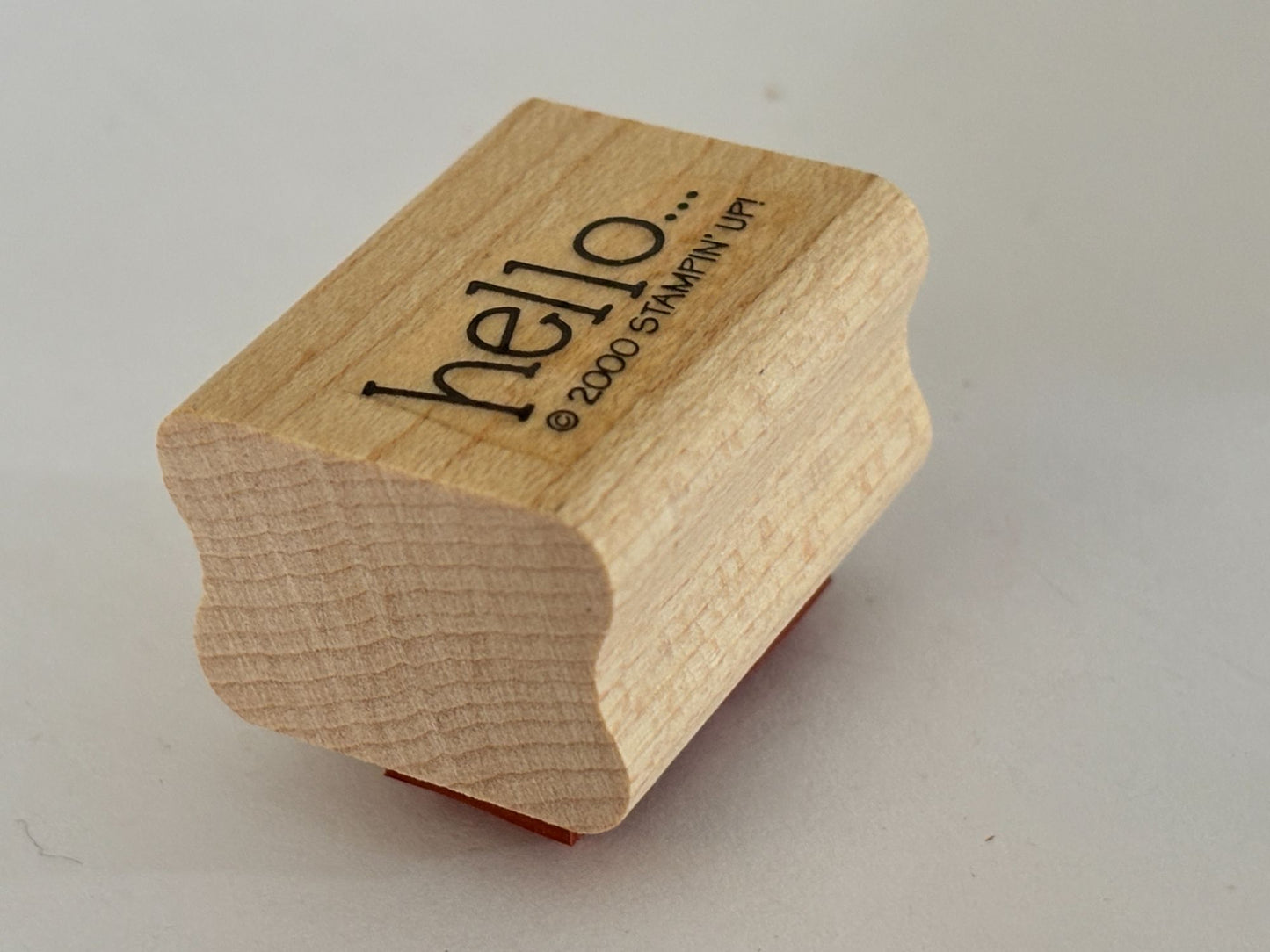 Stampin Up Rubber Stamp Hello Card Making Word Sentiment Friendship Greeting