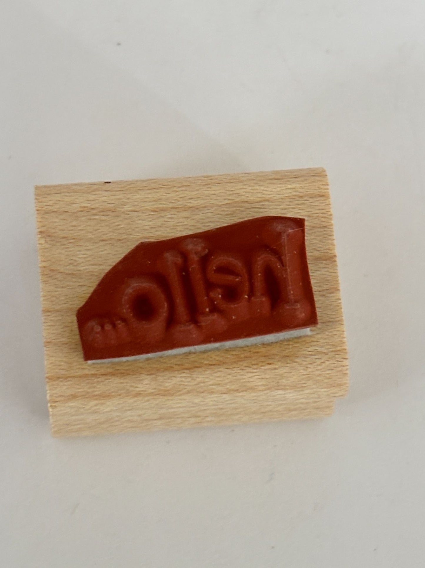Stampin Up Rubber Stamp Hello Card Making Word Sentiment Friendship Greeting