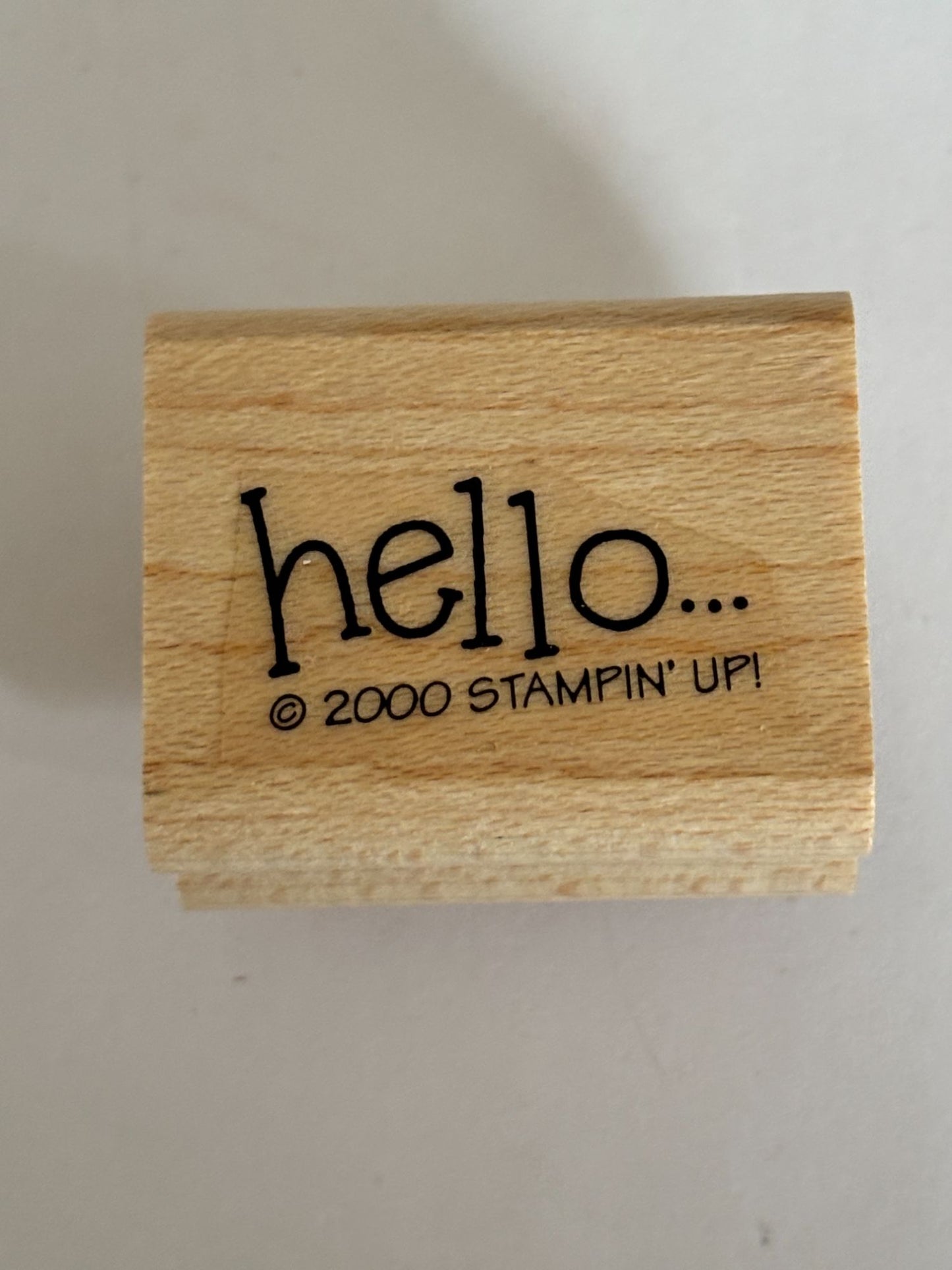 Stampin Up Rubber Stamp Hello Card Making Word Sentiment Friendship Greeting