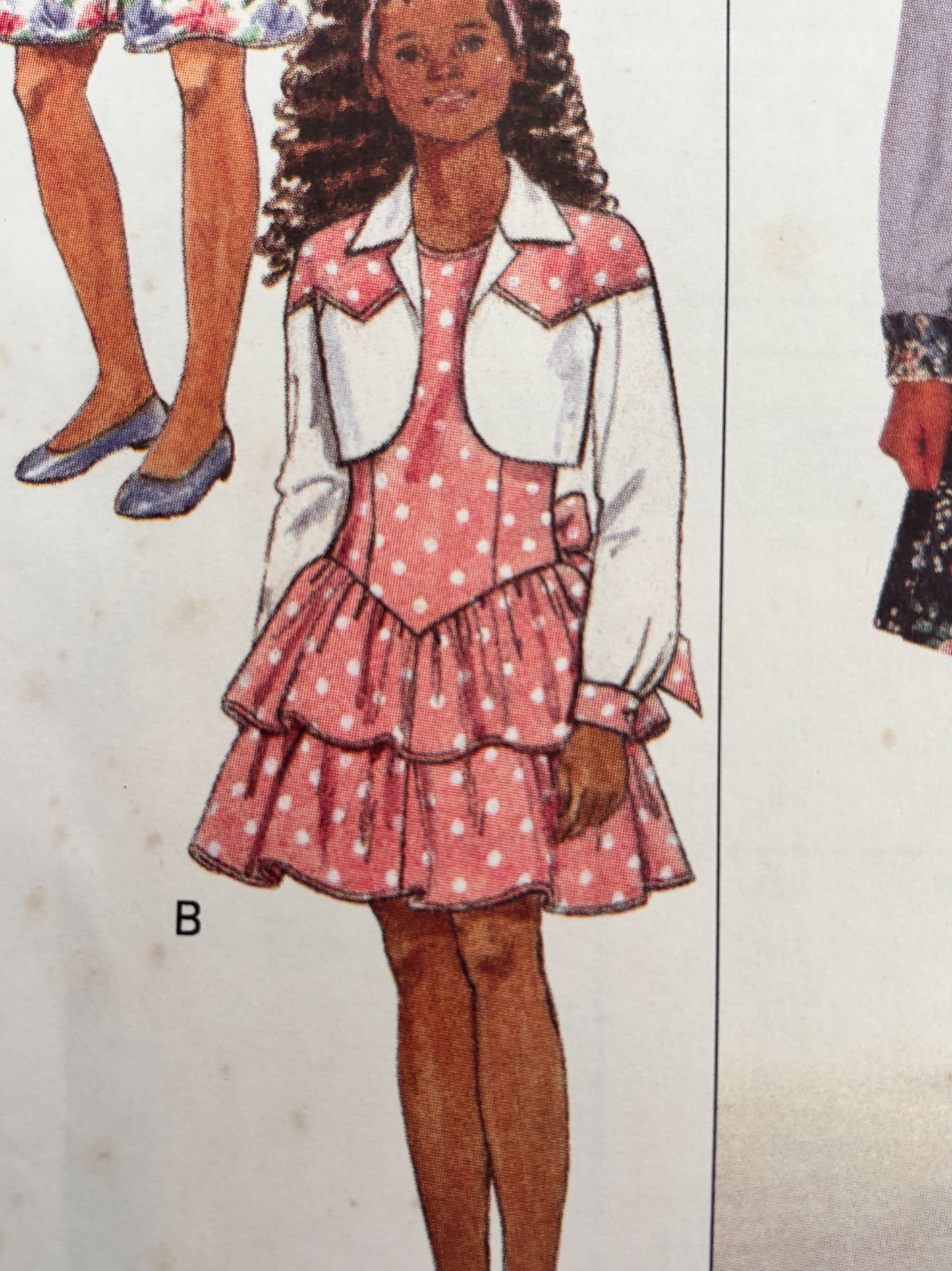 Butterick Sewing Pattern 6602 Girls Jacket Dress Party Easy 7 8 10 Vintage 90s UC