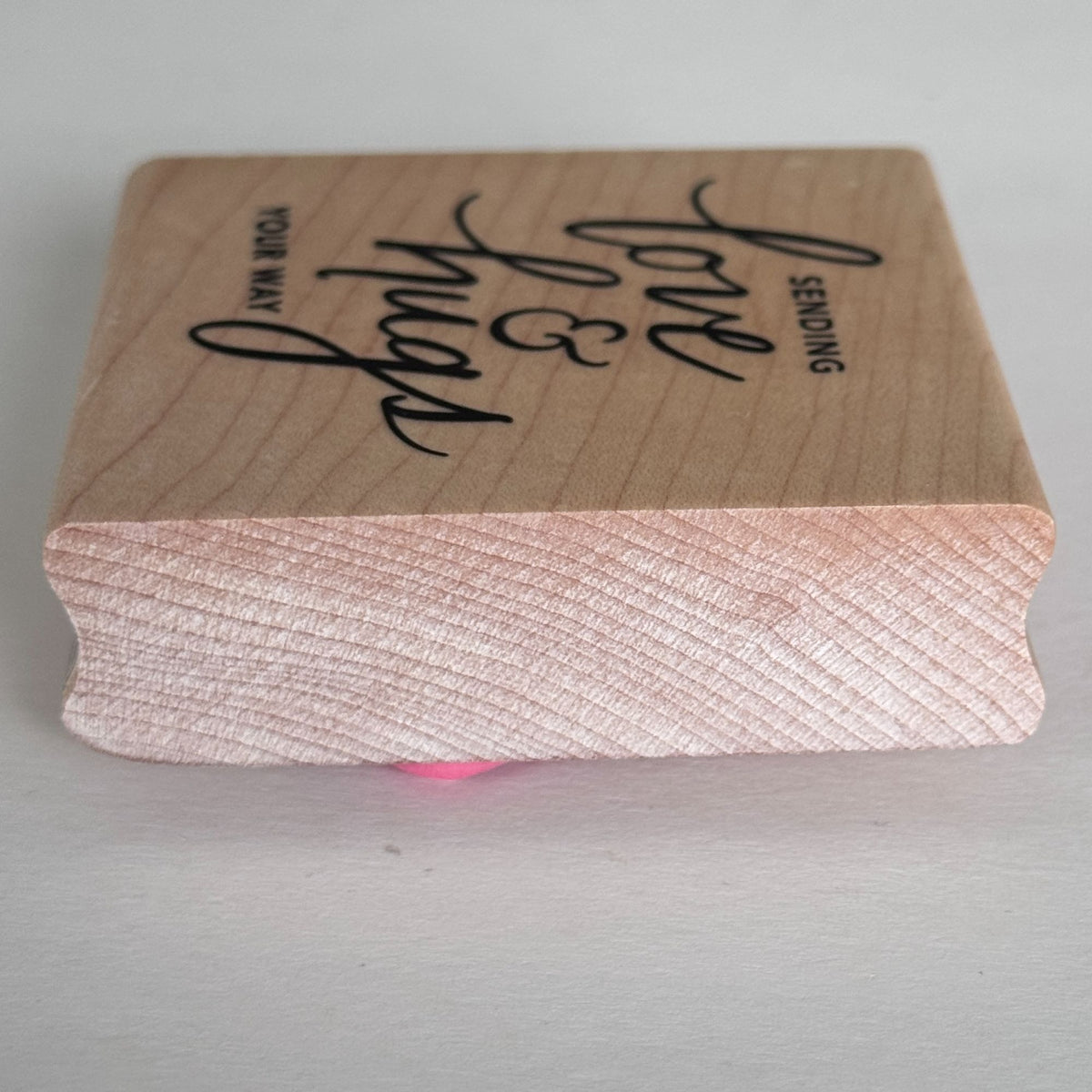 Stampabilities Rubber Stamp Sending Love and Hugs Your Way Cardmaking Words Wood Mounted Sympathy