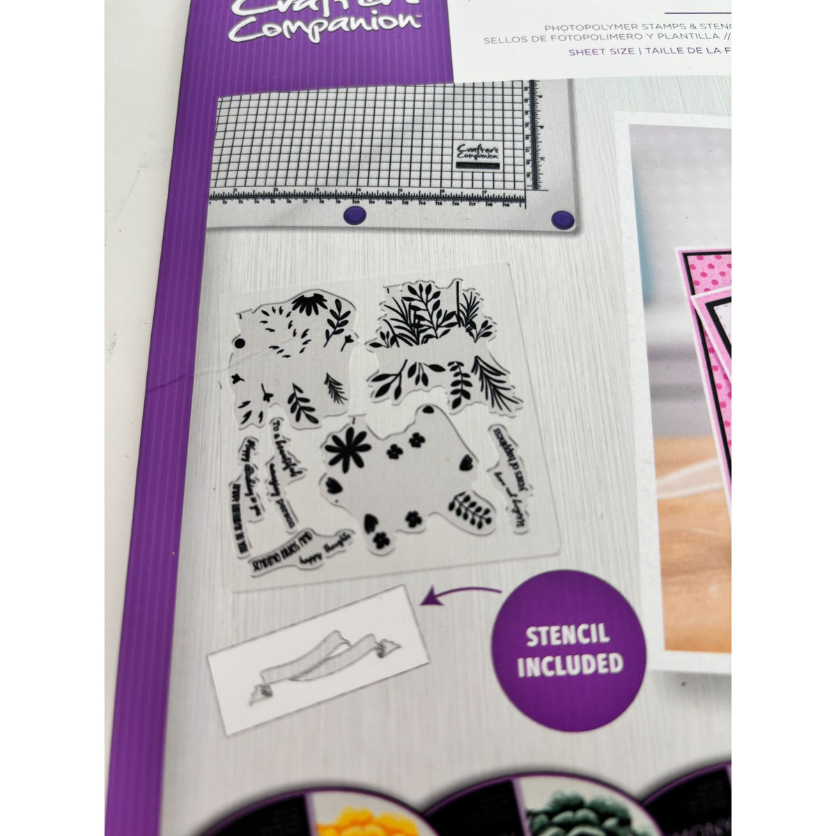 Crafters Companion Wild Meadow Photopolymer Stamps Stencil Birthday Cardmaking Tool Scrapbooking Mothers Day
