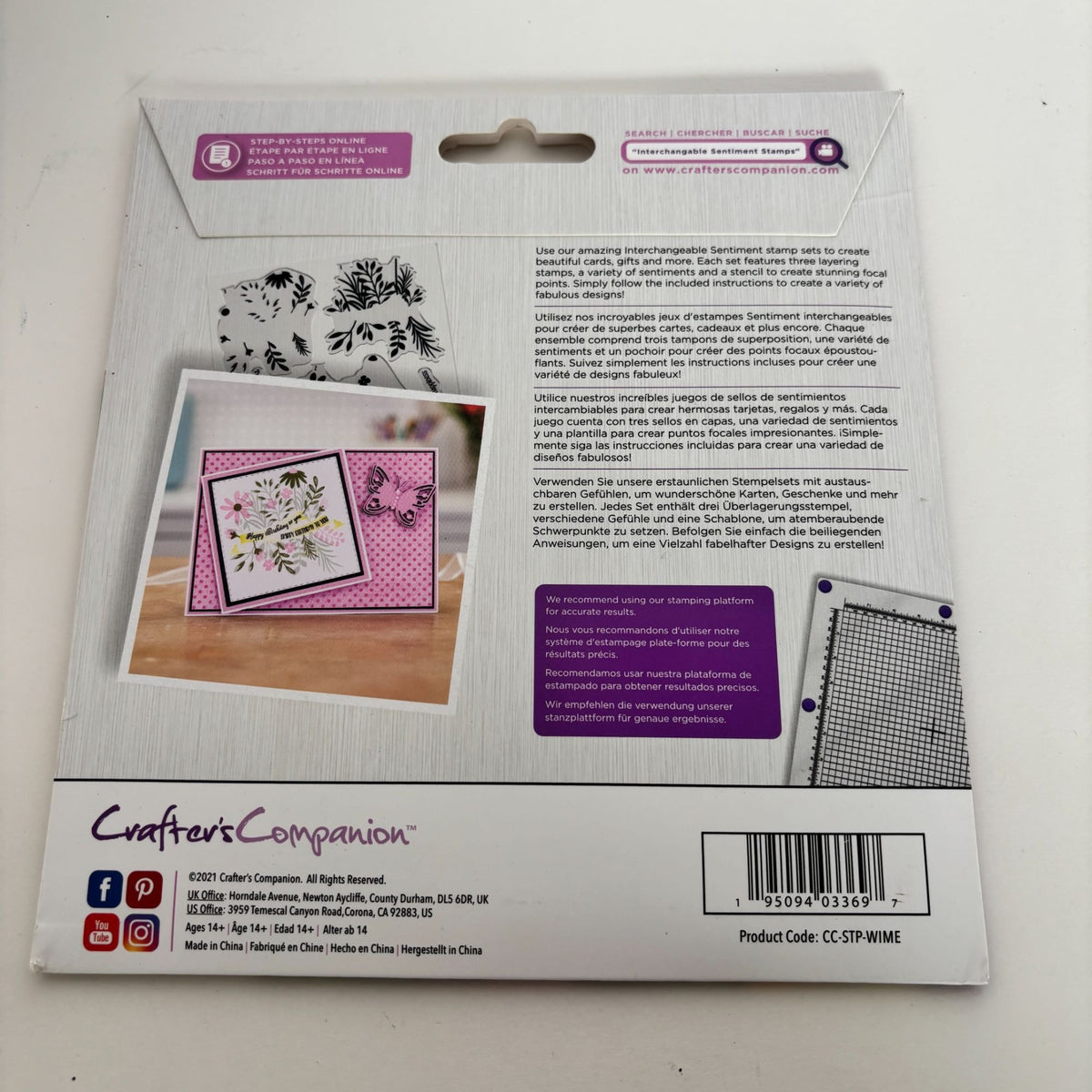 Crafters Companion Wild Meadow Photopolymer Stamps Stencil Birthday Cardmaking Tool Scrapbooking Mothers Day