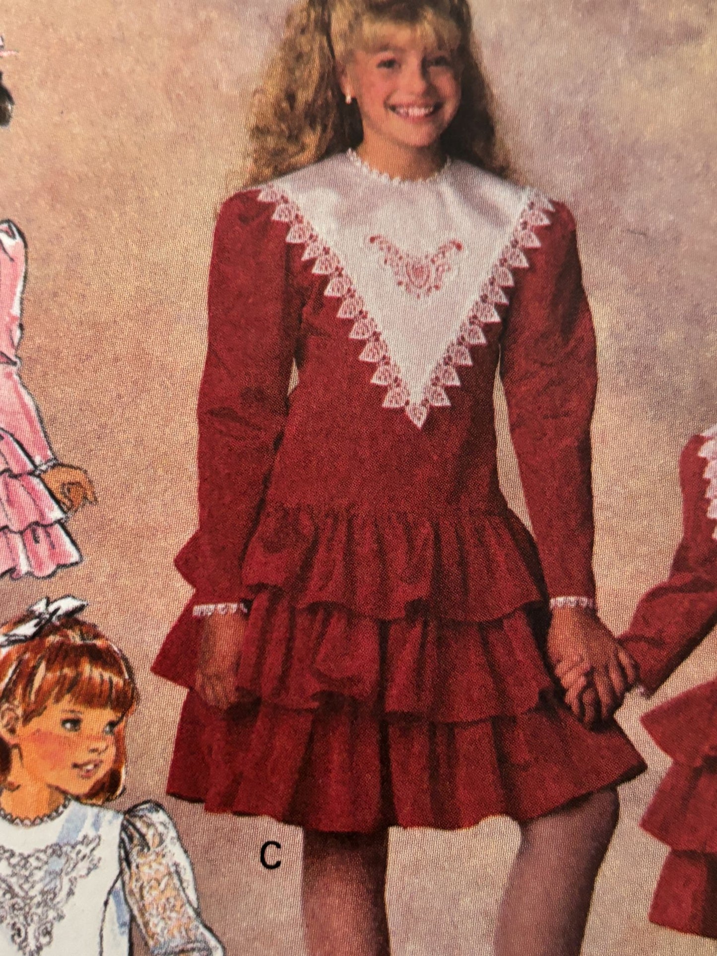 Butterick Sewing Pattern 6502 Toddler Party Dress Heirloom Ruffle 1990s 2-4 UC