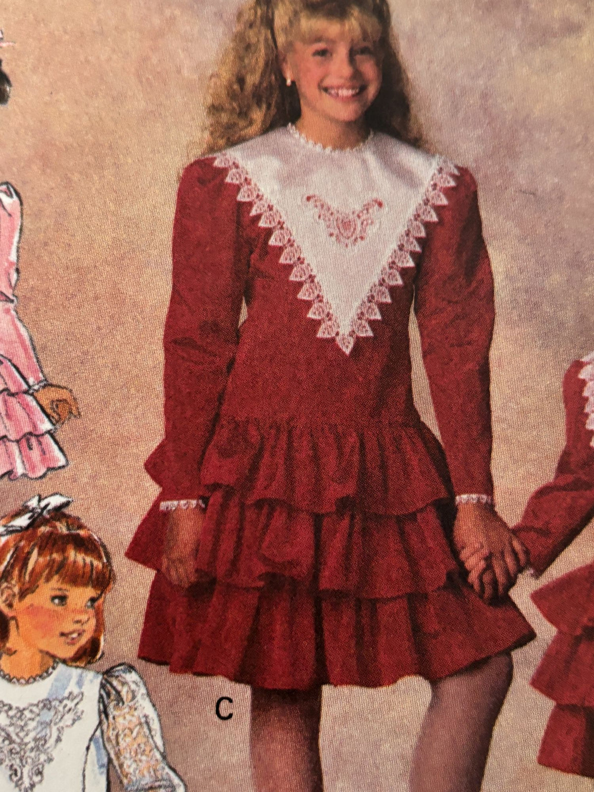 Butterick Sewing Pattern 6502 Toddler Party Dress Heirloom Ruffle 1990s 2-4 UC