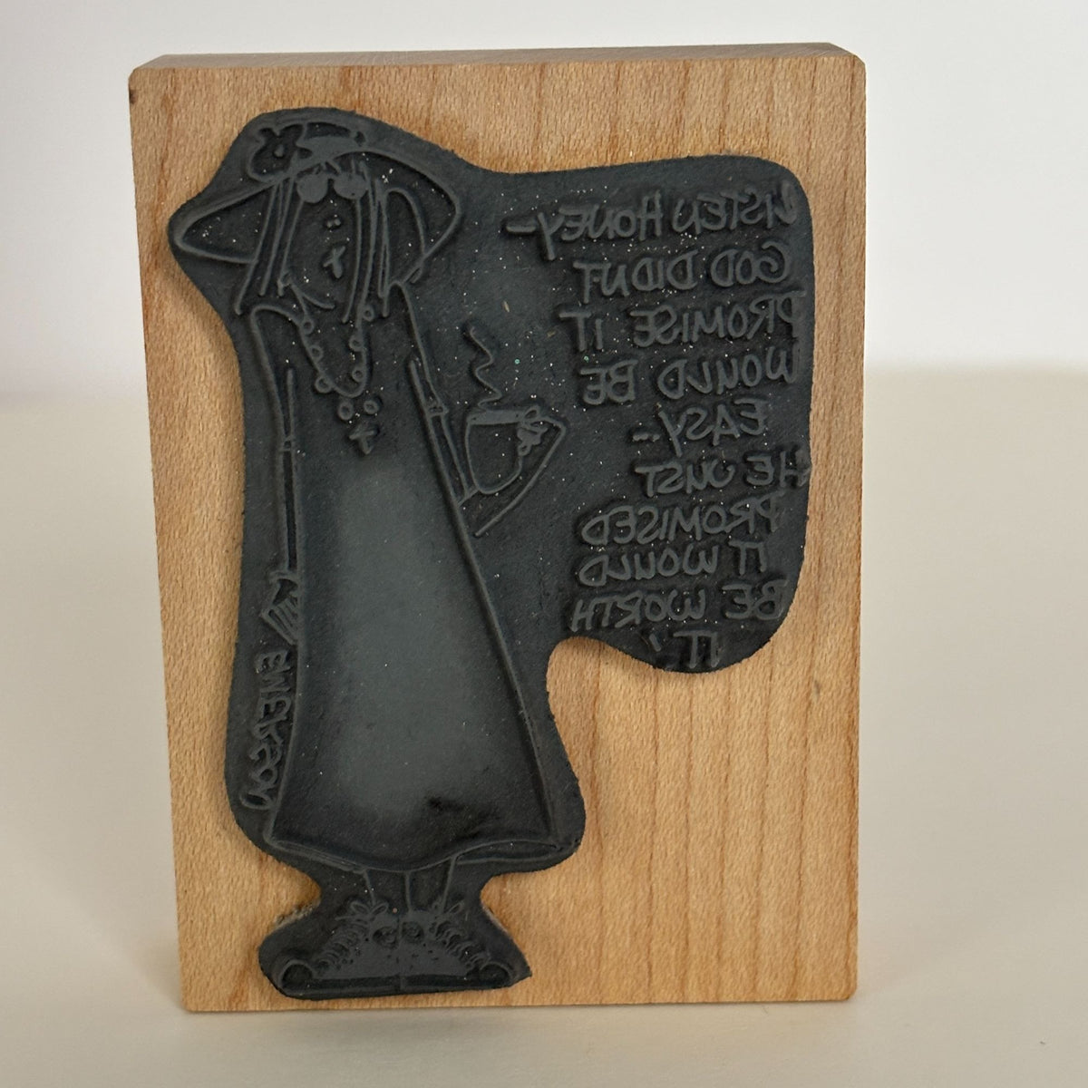 American Art Stamp Listen Honey Quote Stamp Christian Woman Coffee Quillin