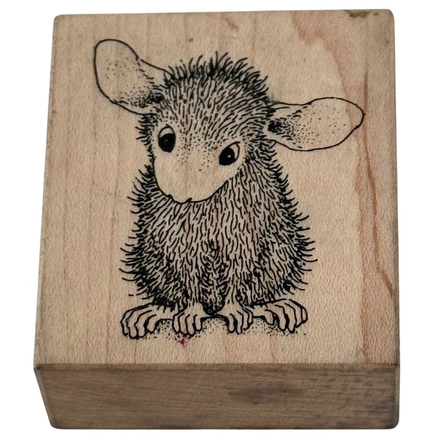 House Mouse Rubber Stamp Hi Amanda Big Ears Listening Concentration Stampa Rosa