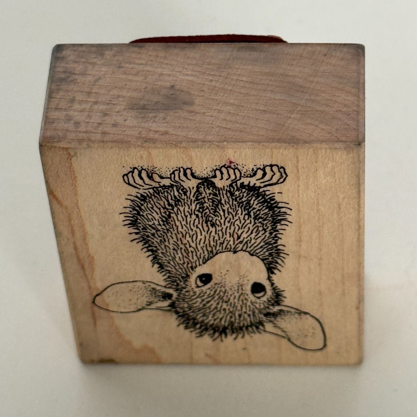 House Mouse Rubber Stamp Hi Amanda Big Ears Listening Concentration Stampa Rosa