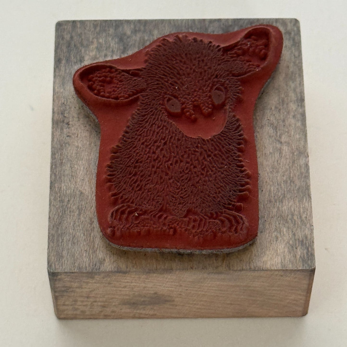 House Mouse Rubber Stamp Hi Amanda Big Ears Listening Concentration Stampa Rosa