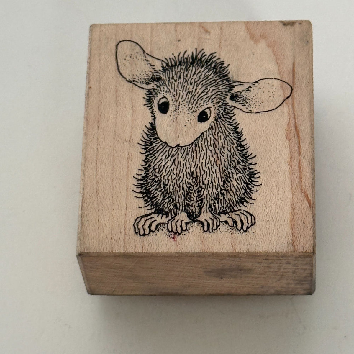 House Mouse Rubber Stamp Hi Amanda Big Ears Listening Concentration Stampa Rosa