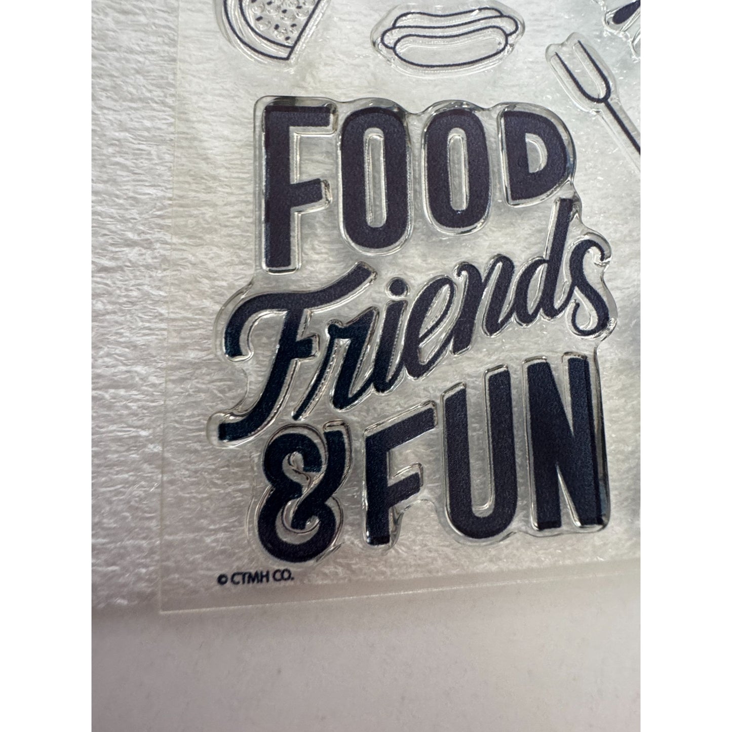 CTMH My Acrylix Acrylic Stamp Set Grillin and Chillin Grill Food Summer Hotdog