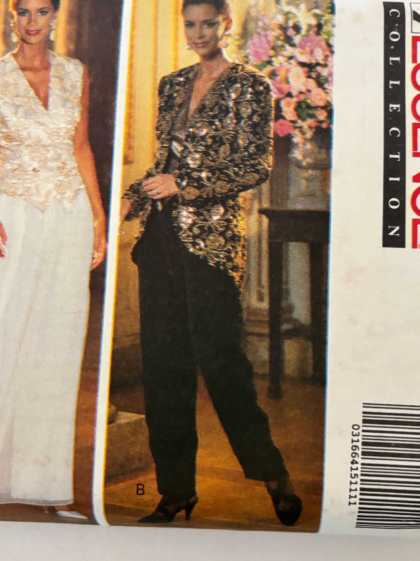 Butterick Sewing Pattern 6533 90s Evening Set Quiet Luxury Jacket Pants Formalwear 6-10 Uncut
