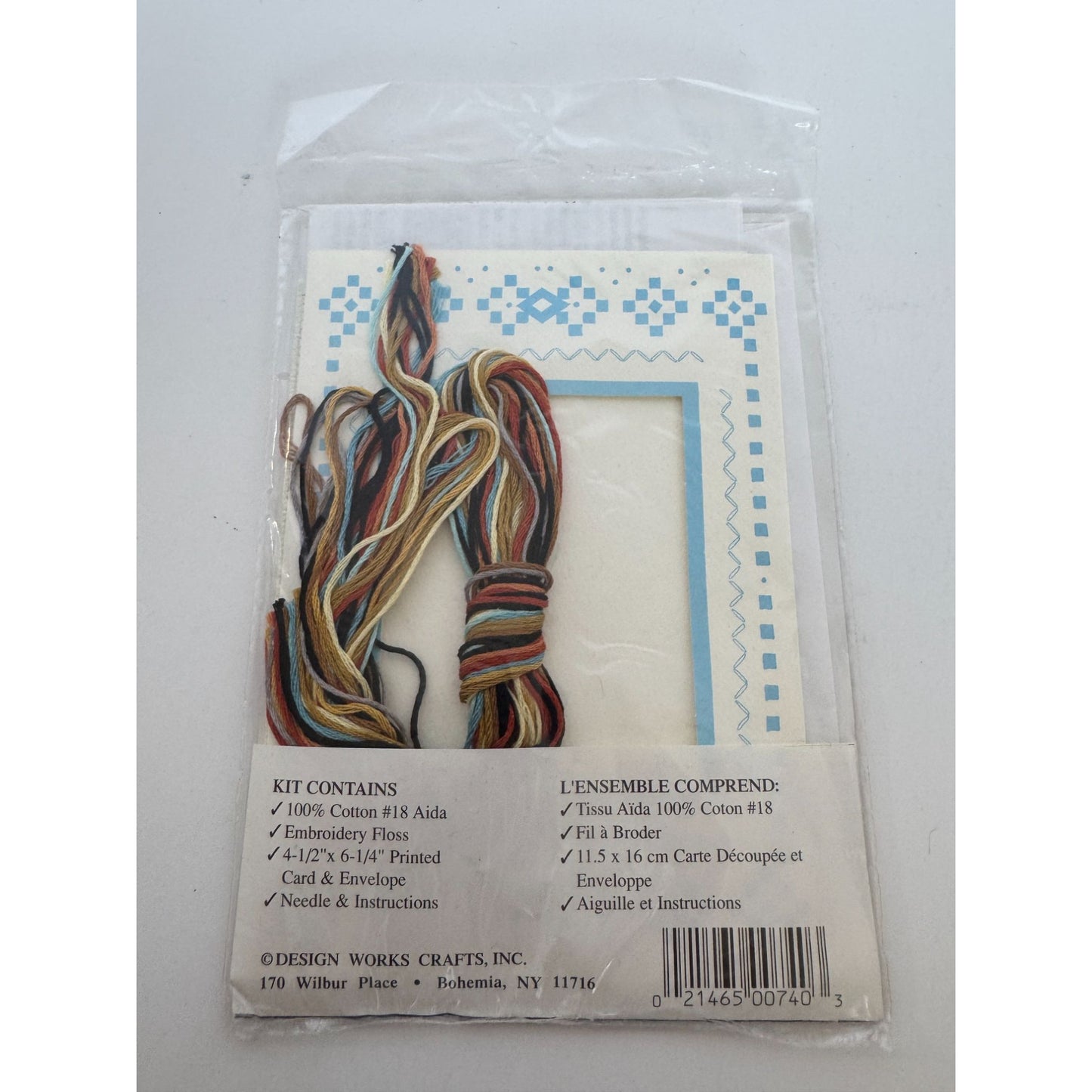 Design Works Crafts Cross Stitch Kit Southwestern Pottery Indian Greeting Card
