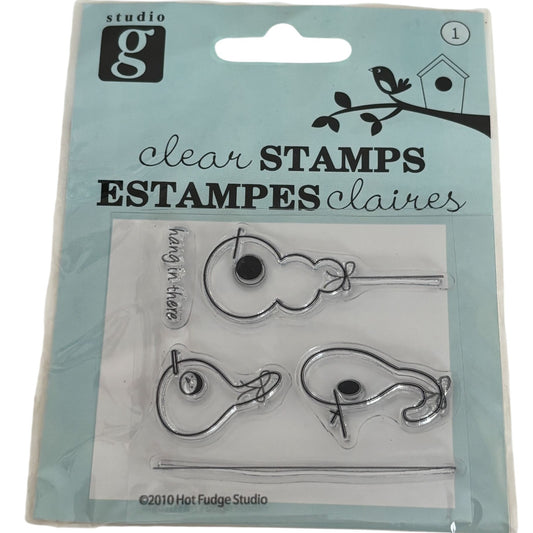 Studio G Clear Stamp Birdhouse Encouragement Support Hang In There Sentiment Small Get Well