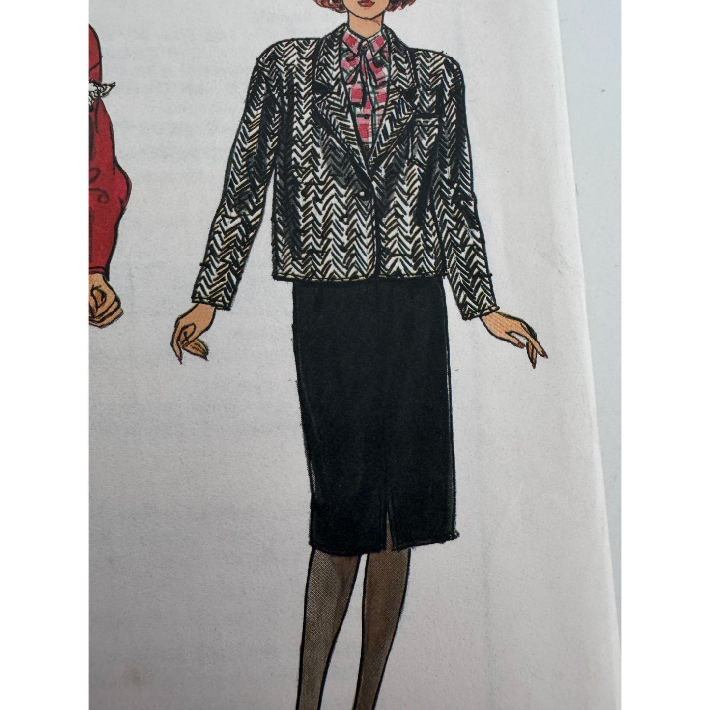 Vogue Sewing Pattern 9386 Misses Jacket Skirt Pants 1980s Fashion 14 16 18 Uncut
