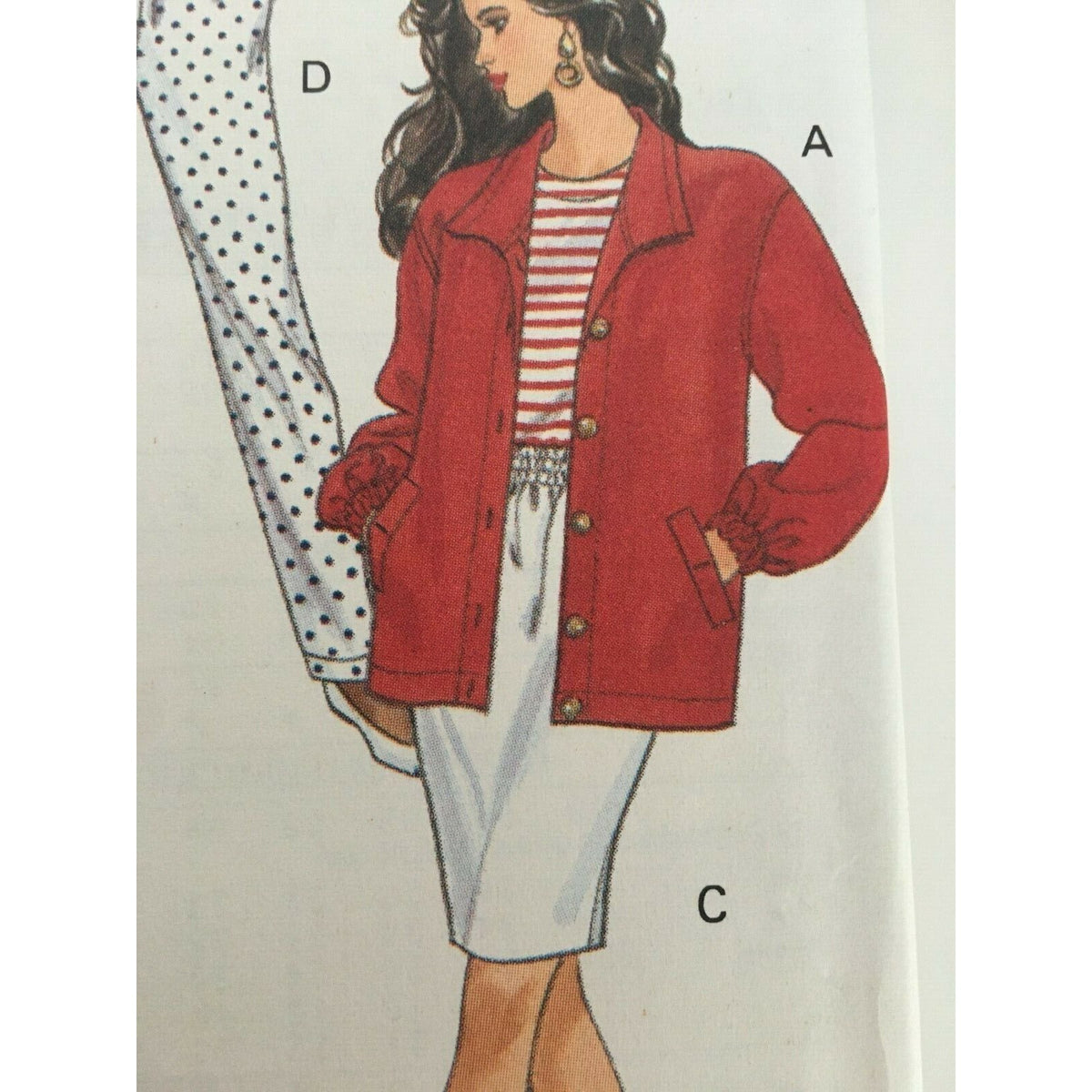 Butterick Sewing Pattern 5914 Work Suit Top Jacket Skirt Pants Sporty UC 6 8 10