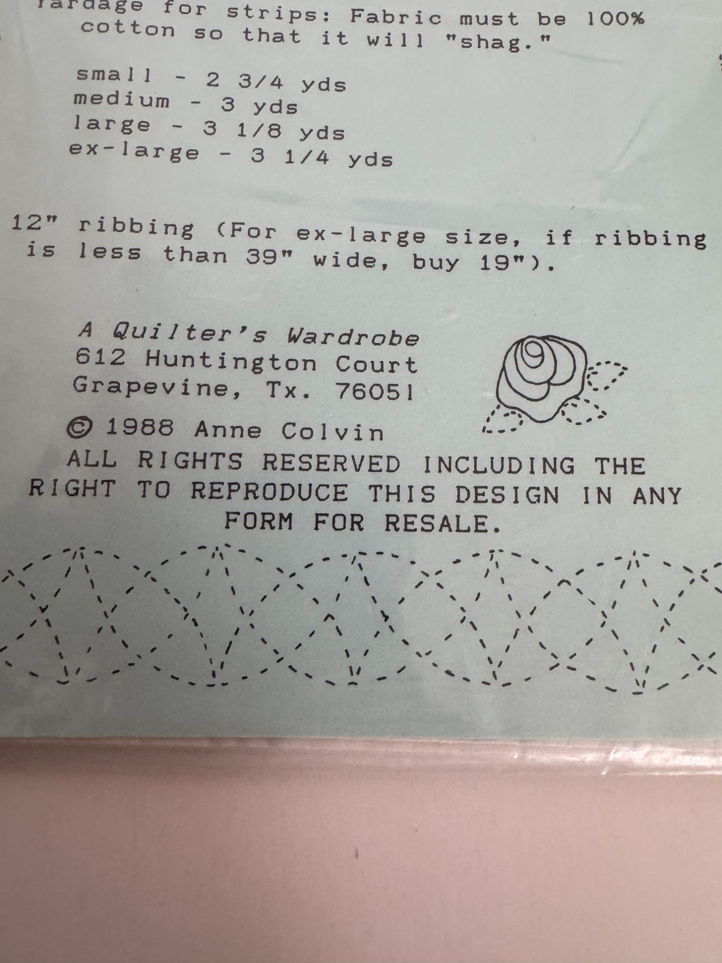 A Quilters Wardrobe Sewing Pattern Quilted Shaggy Pullover Shirt Fall S-XL