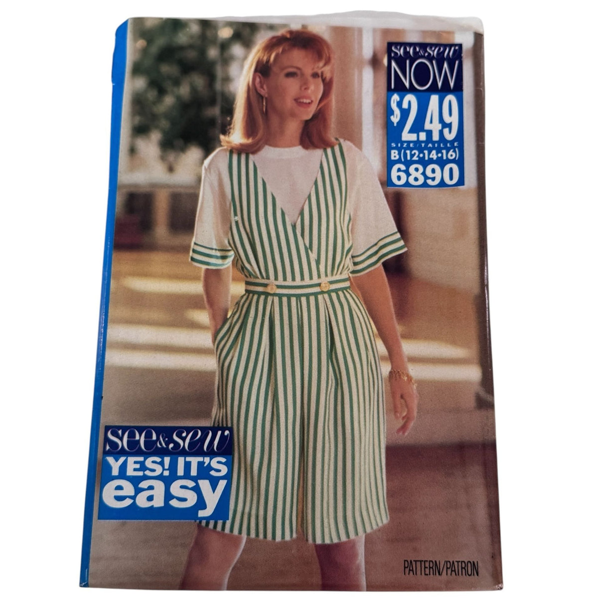 Butterick Sewing Pattern 6890 Summer Top and Culotte Dress Easy 90s 12-16 Uncut Vintage