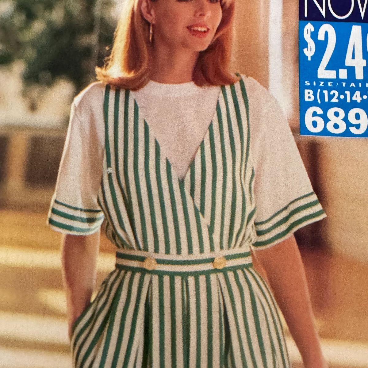 Butterick Sewing Pattern 6890 Summer Top and Culotte Dress Easy 90s 12-16 Uncut Vintage