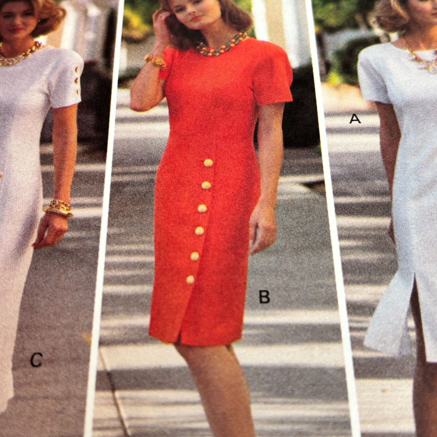 Butterick Sewing Pattern 6774 90s Minimalist Dress Vintage Sheath Classic Chic 6 8 Uncut